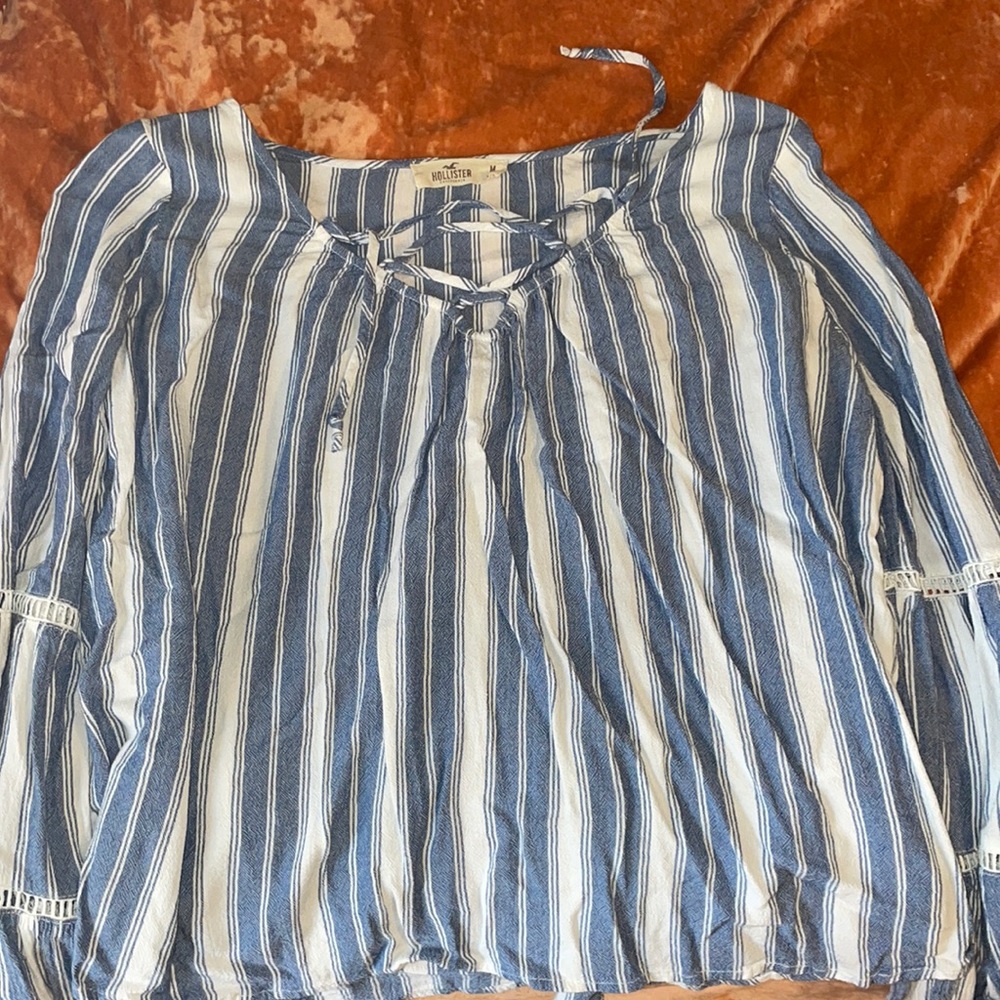 Blue and white shirt